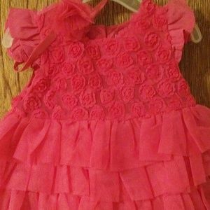 Roses n Ruffles Pink 3pc Baby Girl Dress